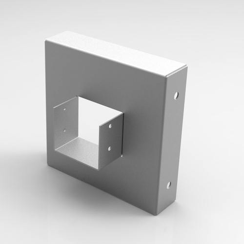 Reducción para ducto cuadrado de 8x8" a 6x6"