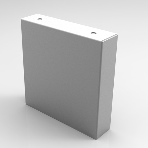 Tapa final para ducto cuadrado de 6x6″